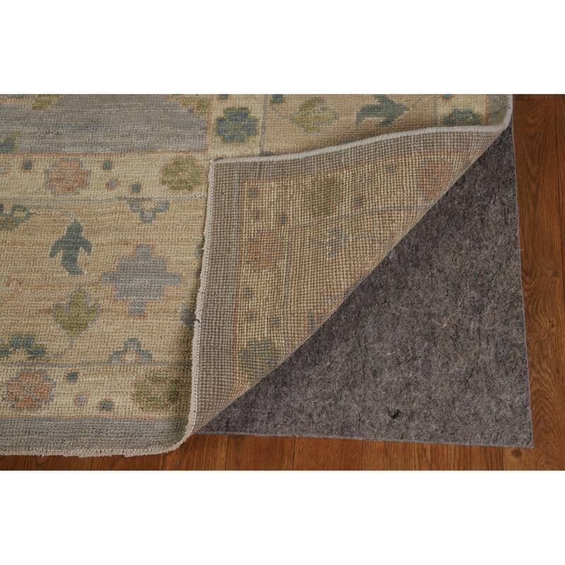 Hand Knotted Oriental 100% Wool Carpet Transitional All-Over Greys & Charcoal Oushak Area Rug - 10' 0'' X 8' 1''