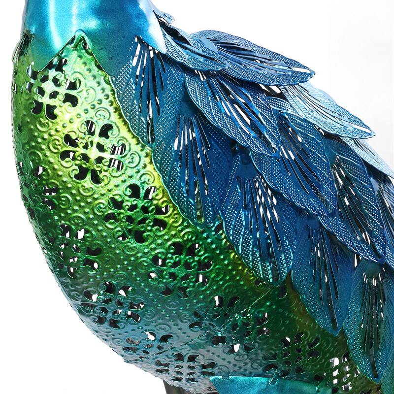 Exhart Metallic Coastal Crane Garden Statue, 14 by 38 Inches
