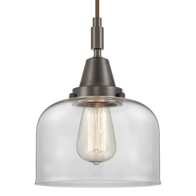 Innovations Lighting 447-1P-G72 Bell 8" Wide Mini Pendant with Clear - Oil Rubbed Bronze