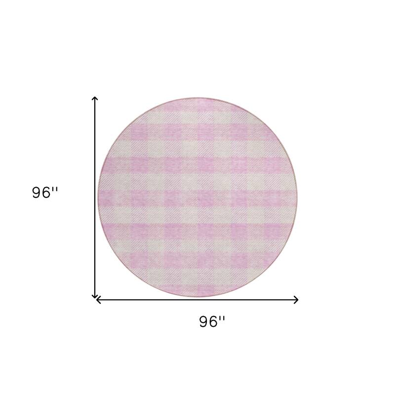 HomeRoots Plaid Transitional Rectangle Outdoor Rug