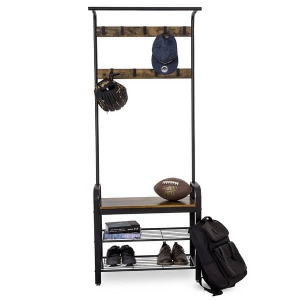 Shoe Rack With Bench And Coat Rack