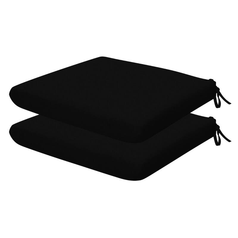 Outdoor Universal Seat Cushion (2-Pack) - 18" wide x 17.5" deep x 2.5" thick