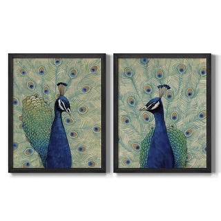 Blue Peacock I Premium Framed Canvas - Ready to Hang - Bed Bath ...