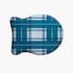 Scotish Plaid Pet Feeding Mat for Dogs and Cats - Teal - 19" x 14"-Fish
