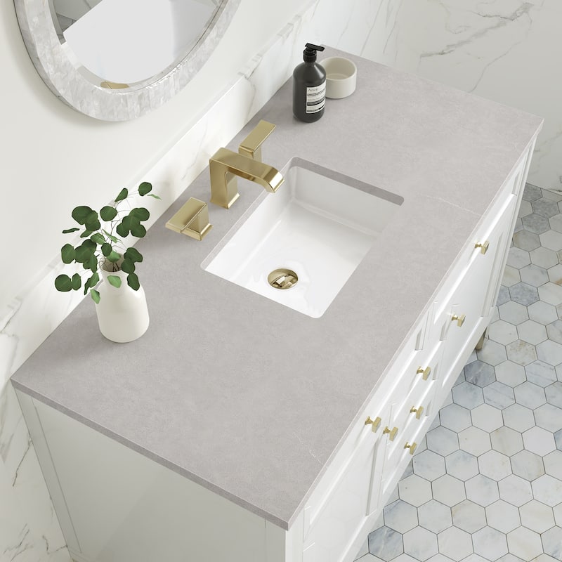 James Martin Vanities Chicago 48" Single Vanity, Glossy White