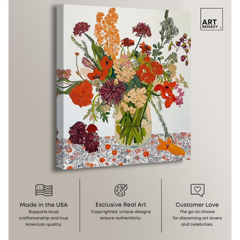 Abundant Blossom Canvas by Art Remedy, Gallery Wrapped