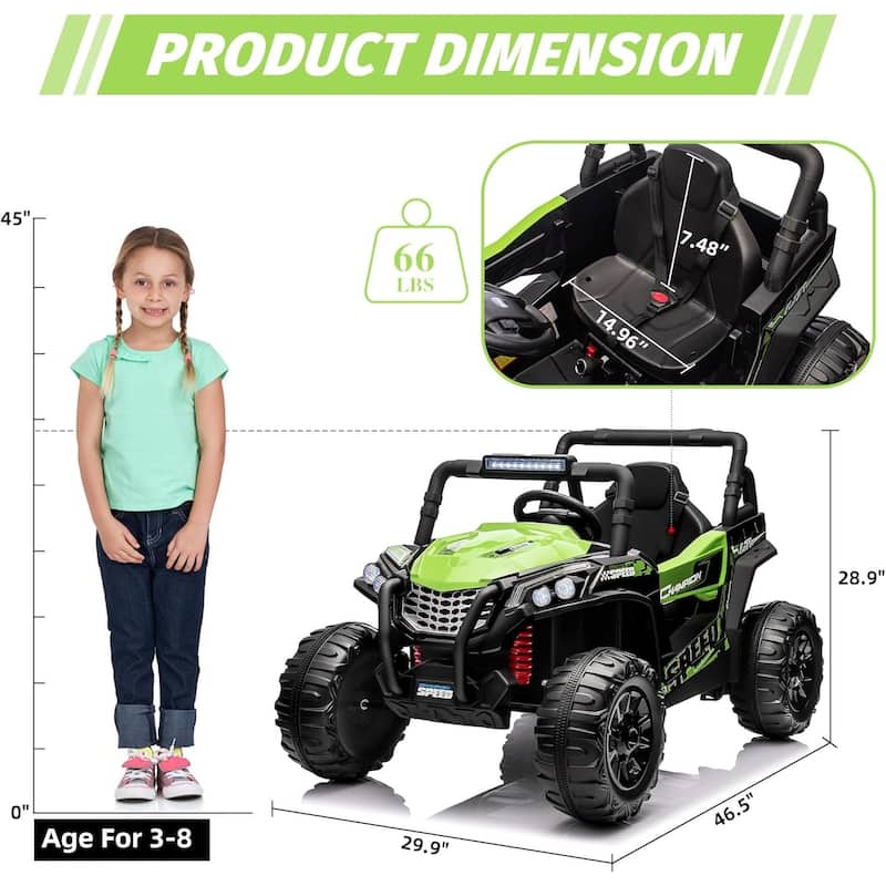 12V Kids Ride On Utv Truck Car w/Parent Remote Control