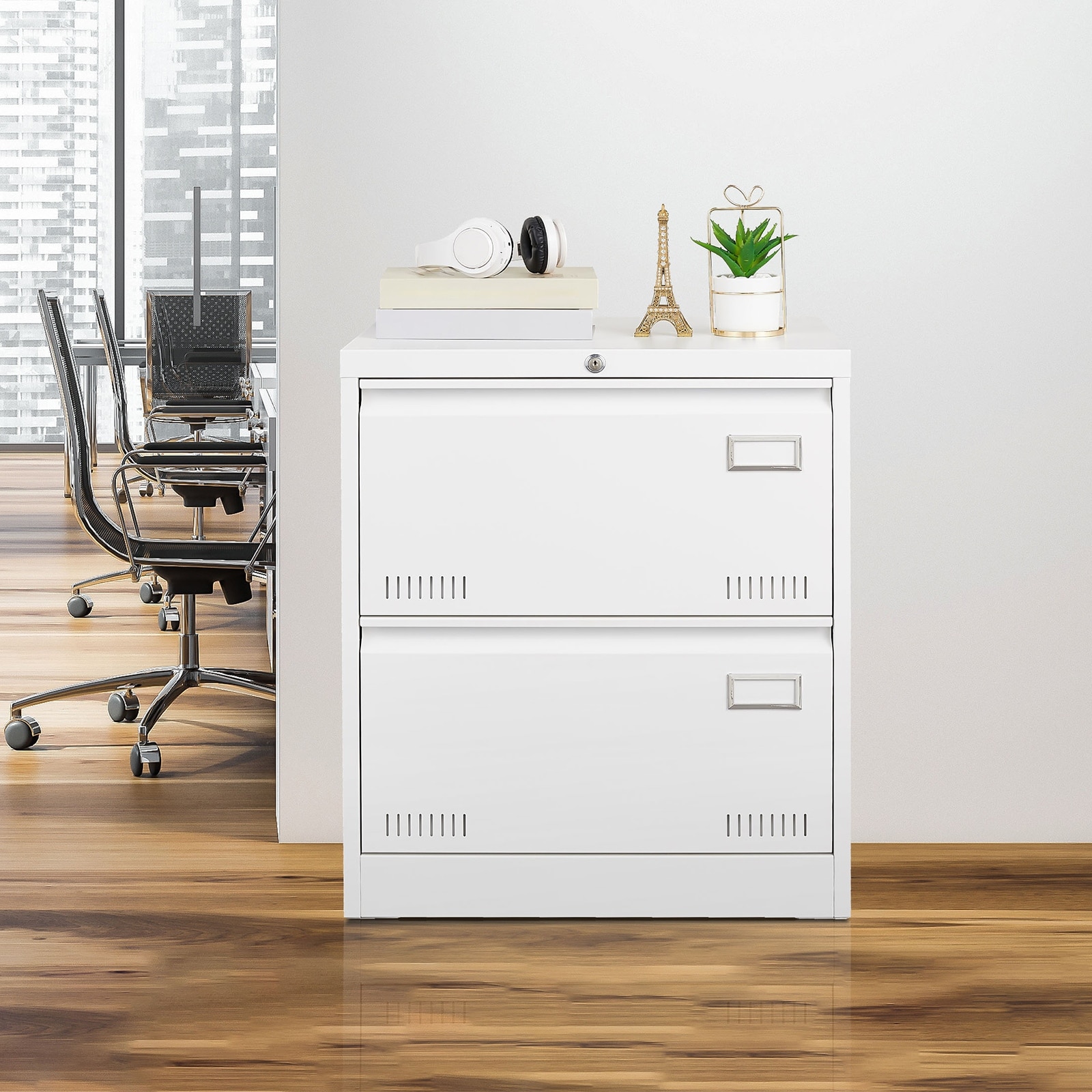Filing Cabinet Lateral File Cabinet 2 Drawer,with Lock,File Cabinets Three Drawer Cabinet for Legal/Letter/A4/F4