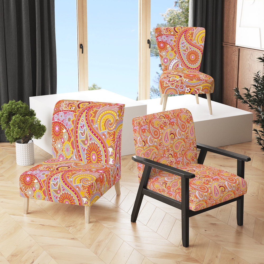 Red paisley chair clearance