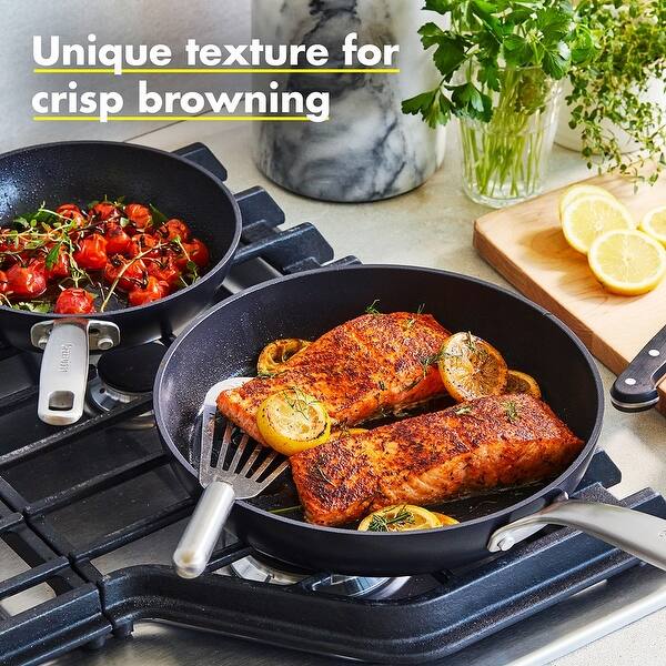 GreenPan SearSmart Healthy Ceramic Nonstick 12 Fry Pan with Lid - Black