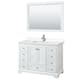 Option White, Chrome Trim, Carrara Cultured Marble Top