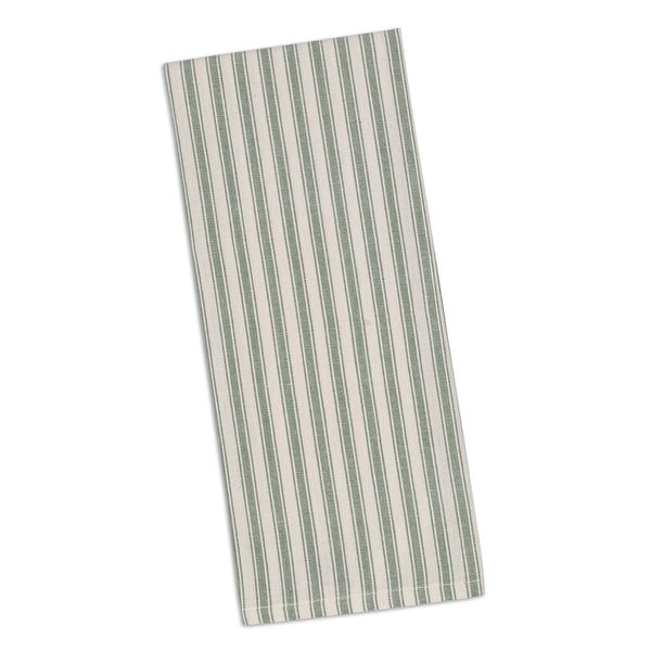 Set of 2 Windowpane Kitchen Towels, Sage, Green, Cotton Sold by at Home