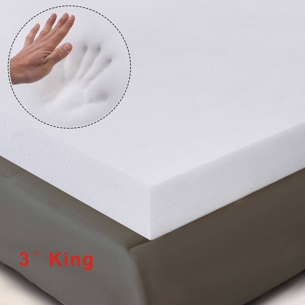 Shop Costway 3 King Size Memory Foam Mattress Pad Bed Topper 80