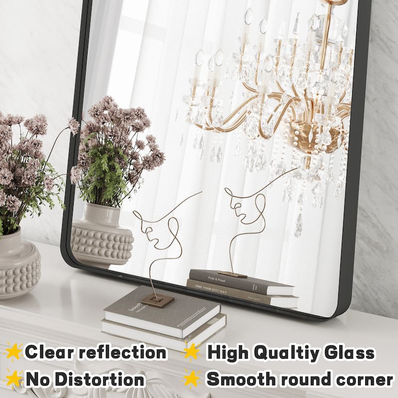 QuivaraView Rectangular Aluminum Framed Bathroom Vanity Mirror