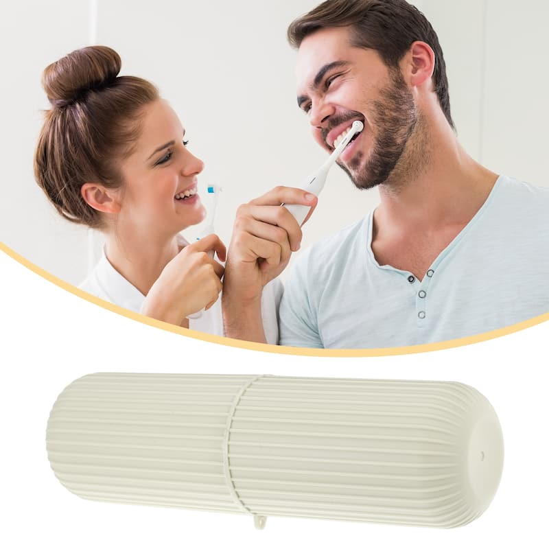 Portable Toothbrush Organizer Cases Toothbrush Holder 7.60"x2.44"x2.24" - White