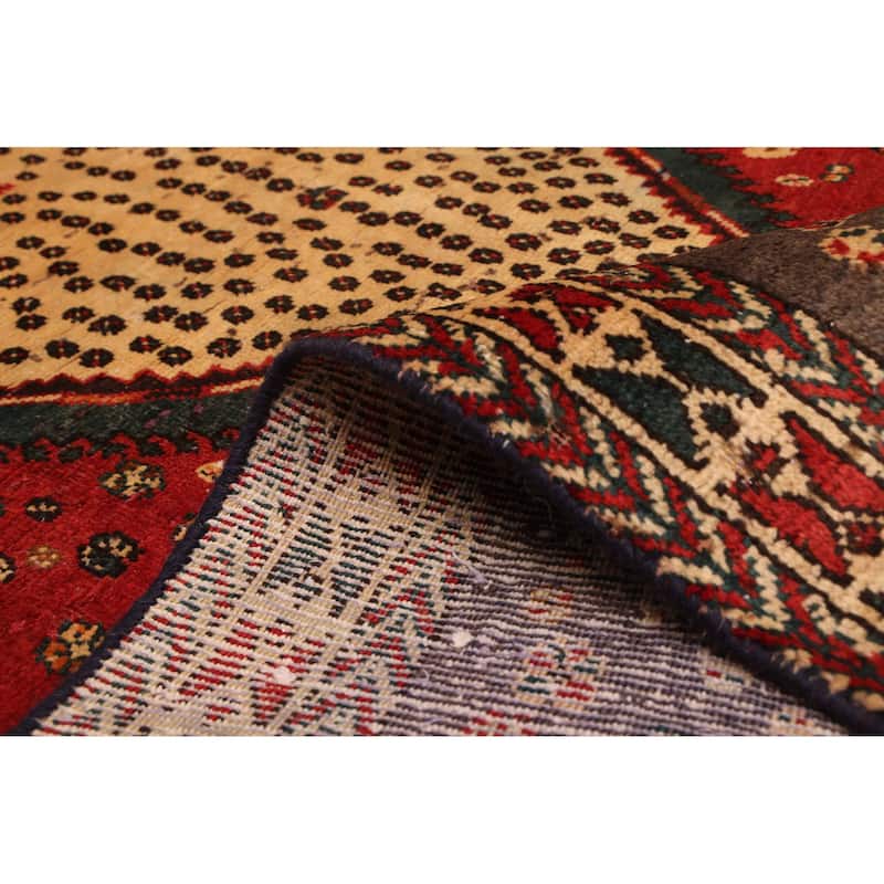 ECARPETGALLERY Hand-knotted Melis Vintage Red Wool Rug - 4'10 x 9'6