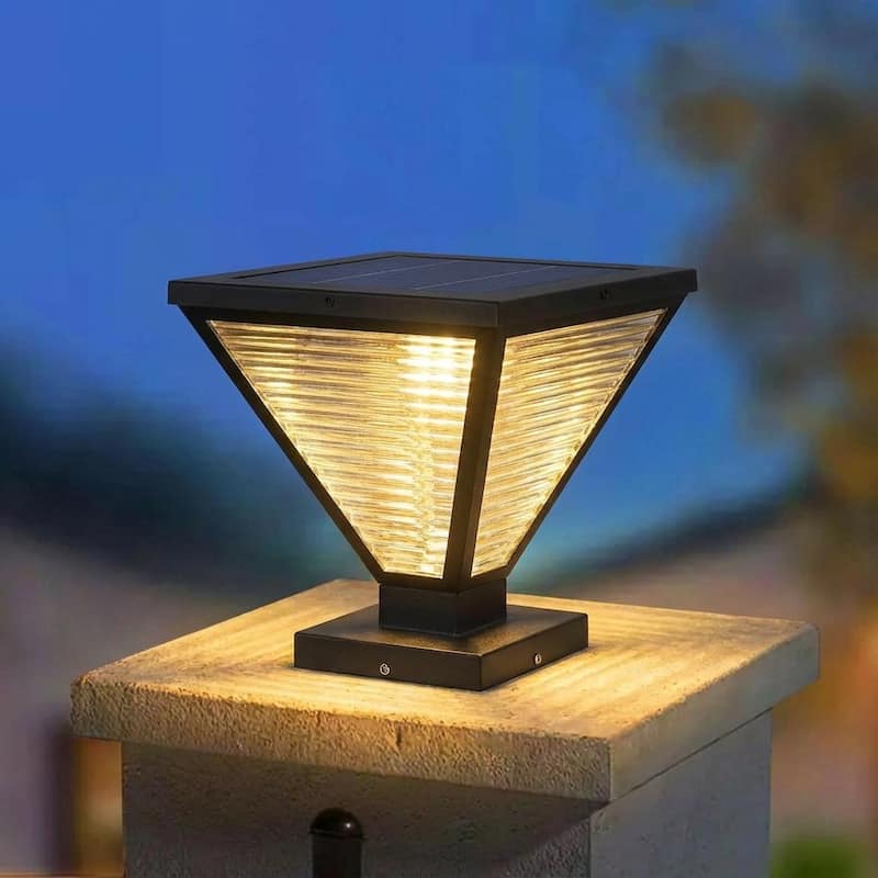 10 in Solar Powered LED Post Cap Light - 10 in -1 PC