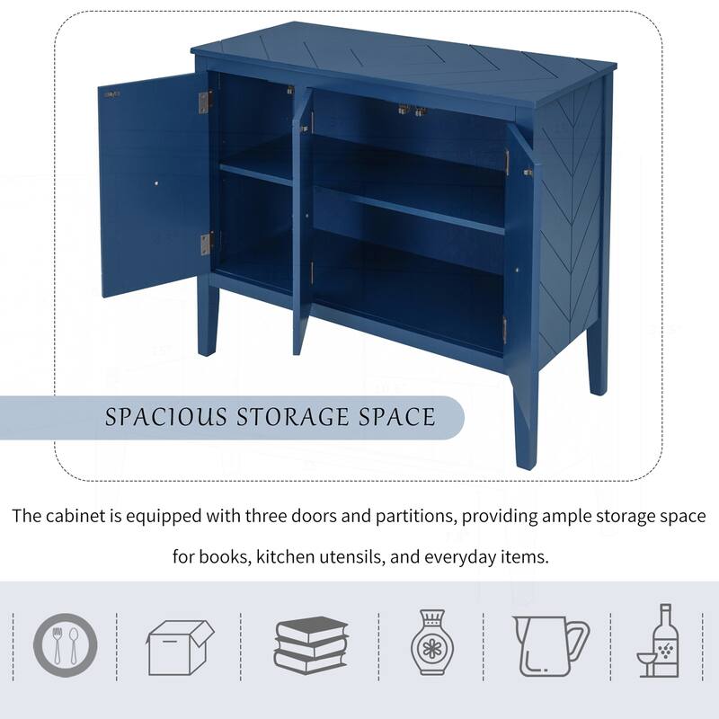 Versatile Adjustable Shelf Sideboard with Sturdy Legs