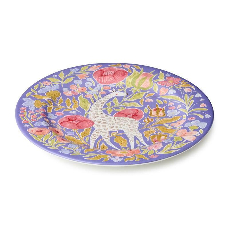 Certified International Menagerie 13" Round Platter - 13.00"L x 13.00"W x 1.00"H