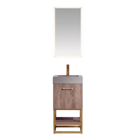 Alistair 18" Vanity with Composite Integral Countertop and Mirror