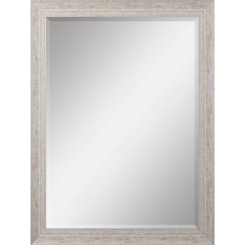 HomeRoots 40" White Distressed Wood Framed Accent Mirror - 28.00 in. x 40.00 in. x 2.00 in.