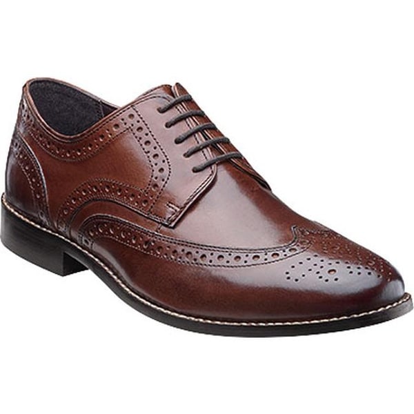 Nunn Bush Men's Nelson 84525 Wing Tip Oxford Brown Leather