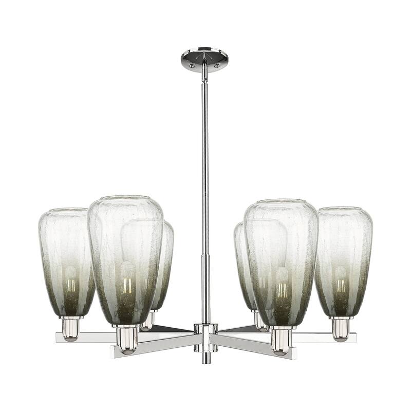 Innovations Lighting Downtown Urban - Brookhaven Almond - 6 Light 24" Stem Hung Chandelier