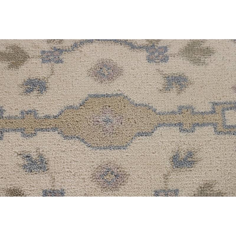 All-Over Oushak Oriental Square Area Rug Handmade Wool Carpet - 7'10"x 7'11"