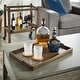 preview thumbnail 4 of 27, Dolores Wood Finish Folding Bar Cart with Two Detachable Trays by iNSPIRE Q Modern