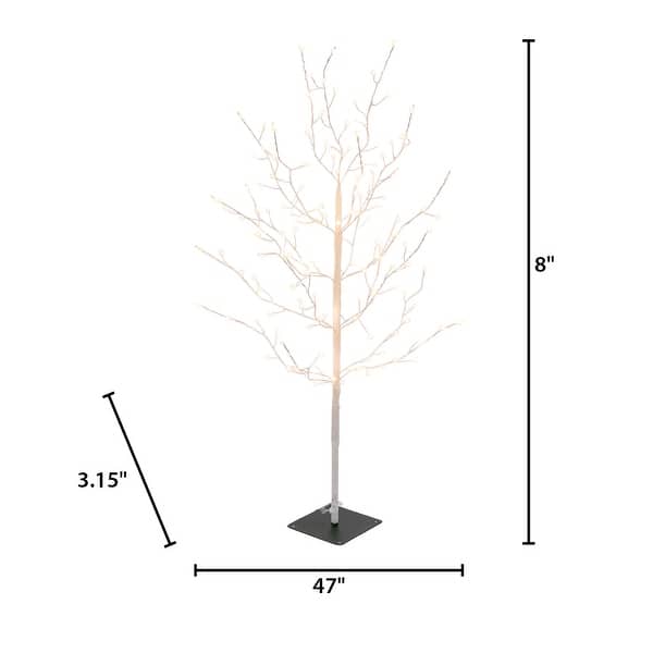 4 Foot Tall Pre Lit Tree with 150 Warm White Micro LED Lights - N/A ...
