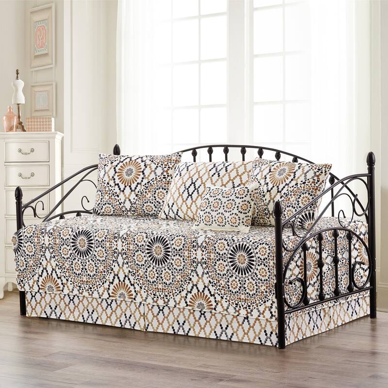 Serenta 6 Piece Cotton Blend Daybed Bedspread Coverlet Set - 75" x 39"
