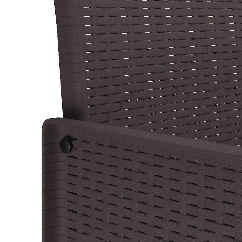vidaXL Garden Dining Set 9/11 pcs Anthracite/Brown Polt rattan - 250 x 100 x 73 cm