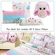 preview thumbnail 2 of 5, Cozy Line Spring Time Birds Owl Floral Pink Quilt Bedding Set with Throw Pillows