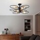 preview thumbnail 2 of 9, Camilla Semi Flush Mount Ceiling Light Matte Black Finish 9-Light - N/A
