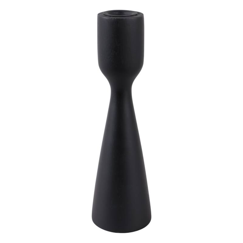 Mango Wood Taper Candle Holder Minimalist Silhouette Modern Design