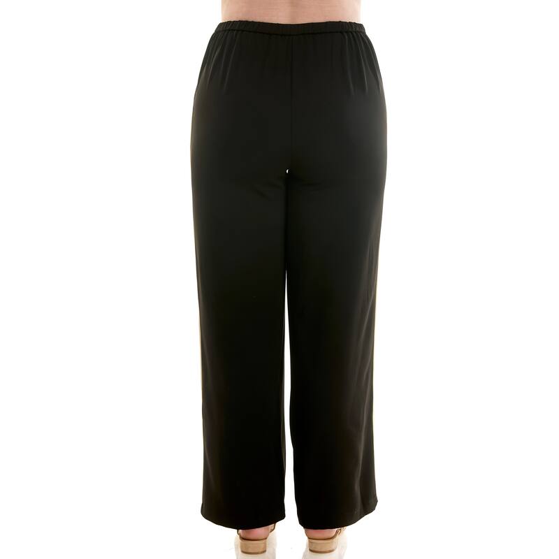 Nicole Miller Crepe Wide Leg Pant