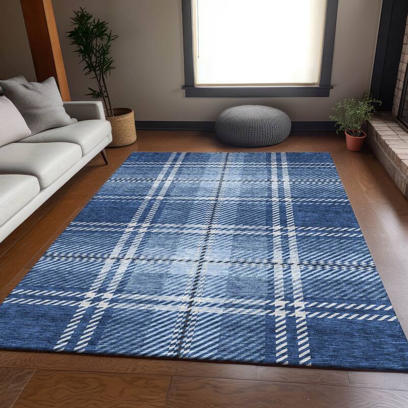 Premium Washable Super Soft Plaid Mayfield Rug