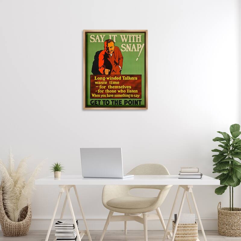 Stupell Vintage Say It With Snap Framed Floater Canvas Wall Art Design By Marcus Jules