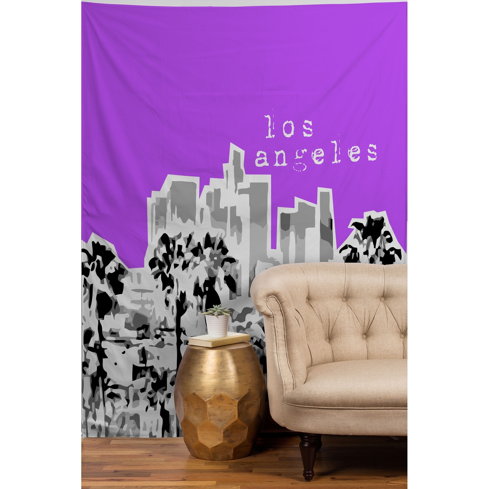 Deny Designs Los Angeles Purple Tapestry (2 Size Options)