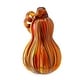 preview thumbnail 30 of 34, Glitzhome Multi Striped Fall Harvest Glass Pumpkins Halloween Thanksgiving Festival Decorations