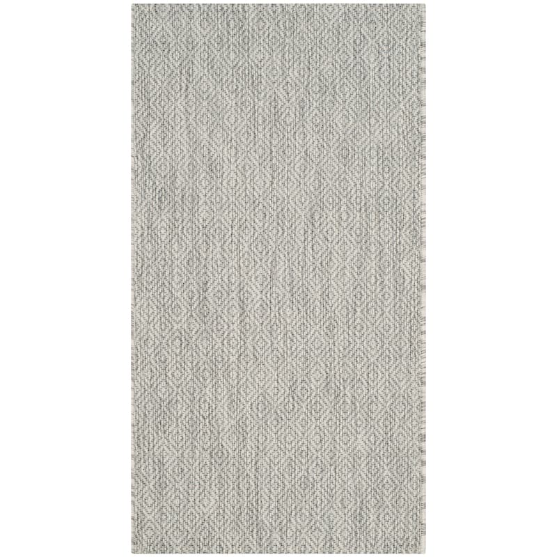 SAFAVIEH Courtyard Lumturie Indoor/Outdoor Waterproof Patio Rug - 2' x 3'7" - Grey/Grey