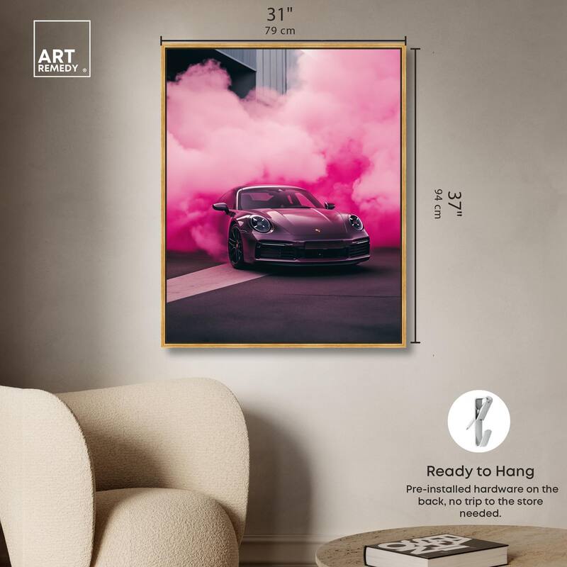 Turbocharged Pink Canvas by Art Remedy
