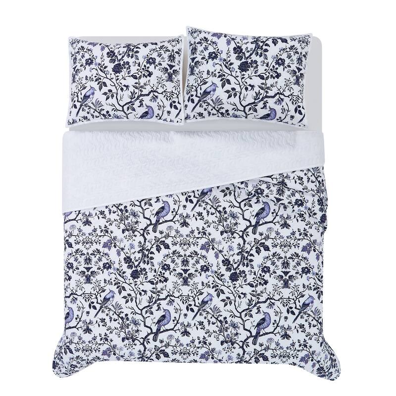 Brooklyn Loom Ava Floral Quilt Set