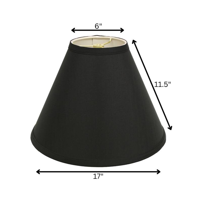 Deep Cone Hardback Lampshade with Washer Fitter, Black