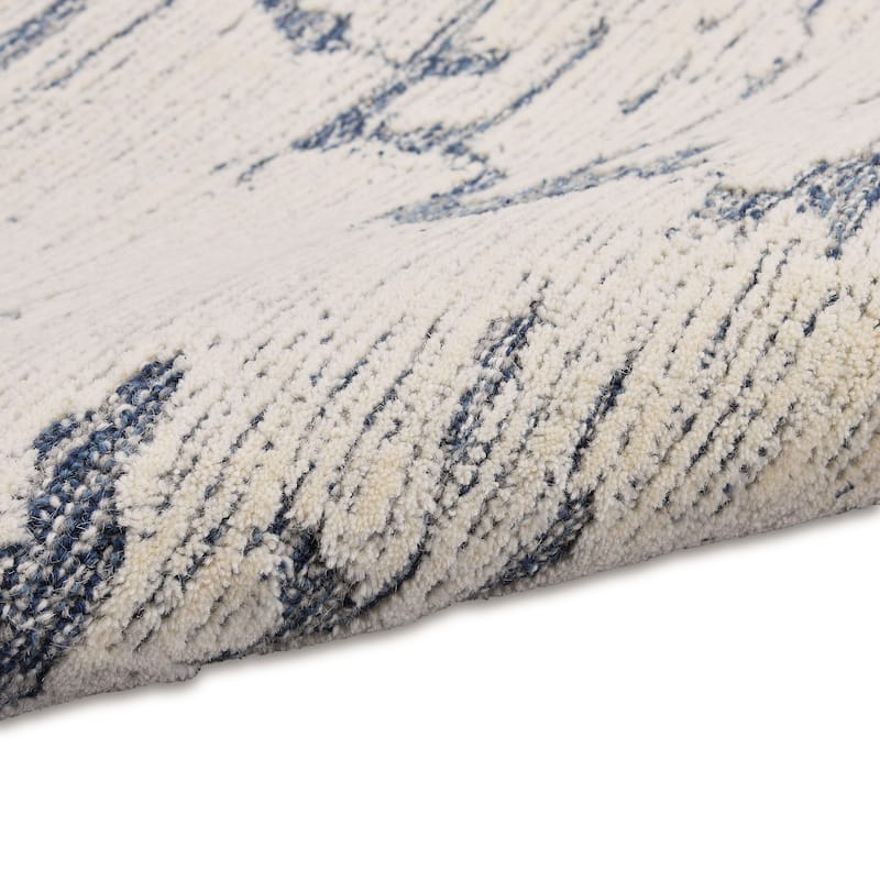 Calvin Klein Sculptural Contemporary Abstract Area Rug - 8' 6" x 11' 6" - Blue - Rectangle