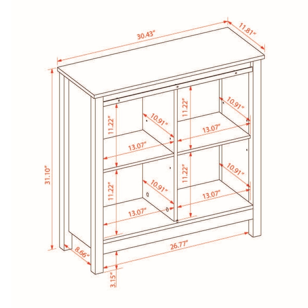 Farmhouse White MDF Wood Bathroom Storage Cabinet - Overstock ...