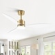 preview thumbnail 35 of 127, 52"/42" Black/Gold LED Ceiling Fan with Lights Remote(3-Blade) 52in - Transparent