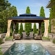 preview thumbnail 67 of 133, EROMMY Hardtop Gazebo,Outdoor Pergola with Double Roof & Netting & Curtains,Heavy Duty Canopy for Patio, Backyard, Pool party