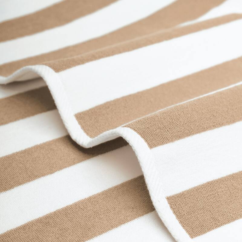 American Soft Linen, Premium Cotton 4 Pack Beach Towels, 30 x 60 Cabana Striped Pool Towels
