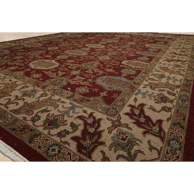 9'2''x11'11'' Hand Knotted Wool Rust Soumak Nourison Reversible Rug - 9' 2'' x 11' 11''